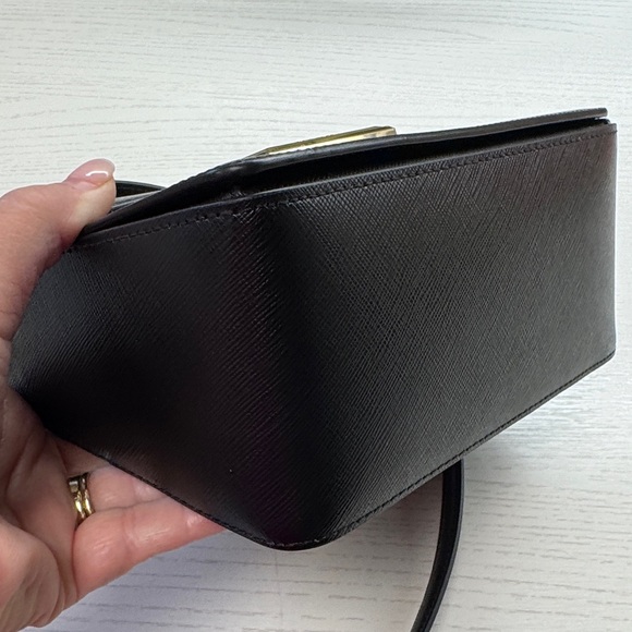 Kate Spade Reegan Top Handle Black Crossbody Bag with Gold Accents - Picture 10 of 17